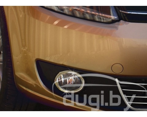 Хром окантовка на противотуманные фонари (нерж.) для Caddy (2010-...)